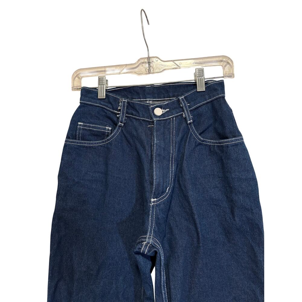 Unbranded Women's Raw Indigo High Rise Jeans 100% Cotton 26x28 USA - Picture 3 of 10